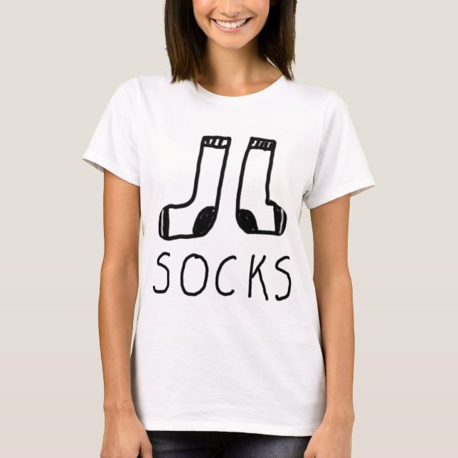 Socks White T-Shirt (Framsida)