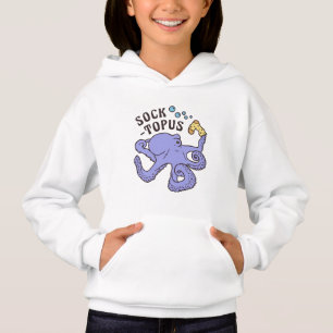 Socktopus Blue Octopus med sock Funny PM T Shirt