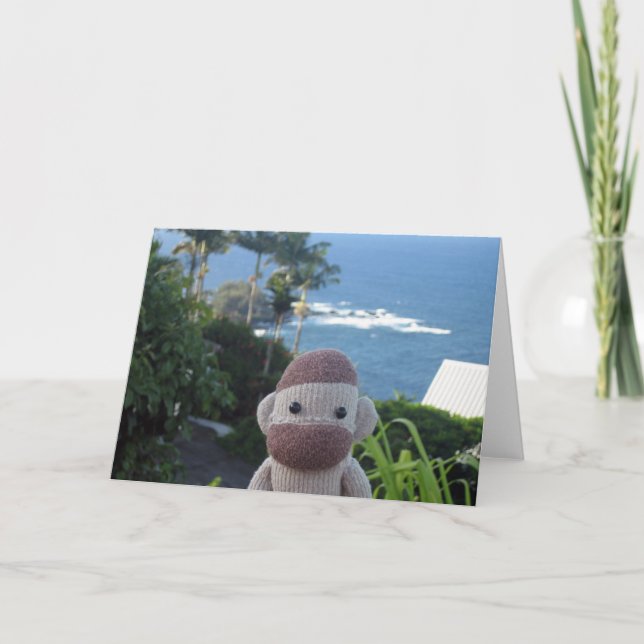 Socky in Hawaii Greeting Card Kort (Framsida)