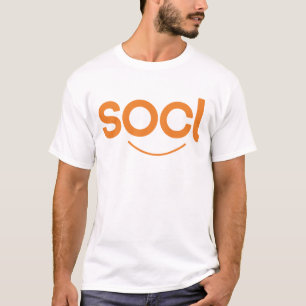 soclt-skjorta vit/orange tröja