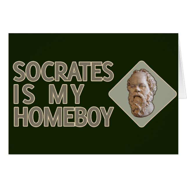 Socrates är min Homeboy Hälsningskort (Framsidan Horizontal)