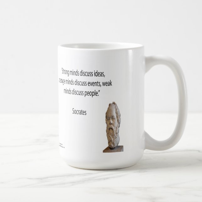 Socrates & Berömda "Sinnen" Citat Kaffemugg (Höger)
