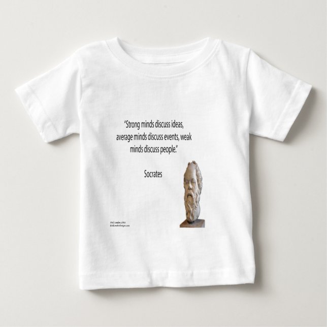 Socrates & Berömda "Sinnen" Citat T Shirt (Framsida)
