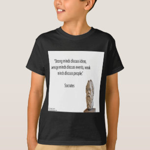 Socrates & Berömda "Sinnen" Citat Tee Shirt