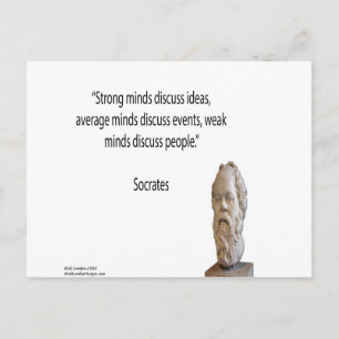 Socrates & Berömda "Sinnen" Citat Vykort