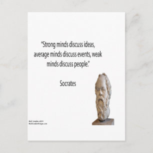 Socrates & Berömda "Sinnen" Citat Vykort