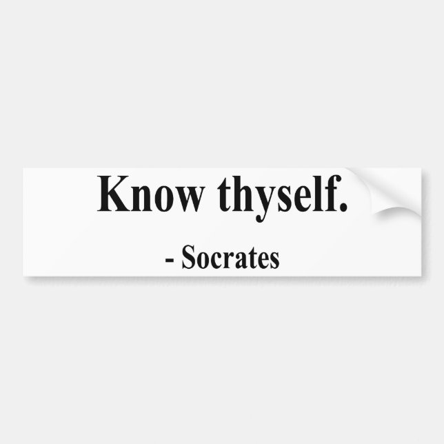 Socrates Citat 5a Bildekal (Framsidan)