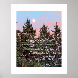 Socrates Citat Månuppgång vid solnedgång Foto Poster