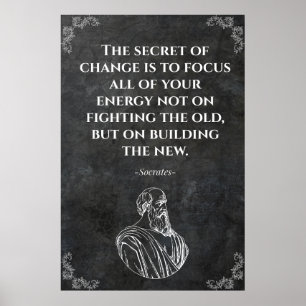 Socrates Citat Motivation Poster