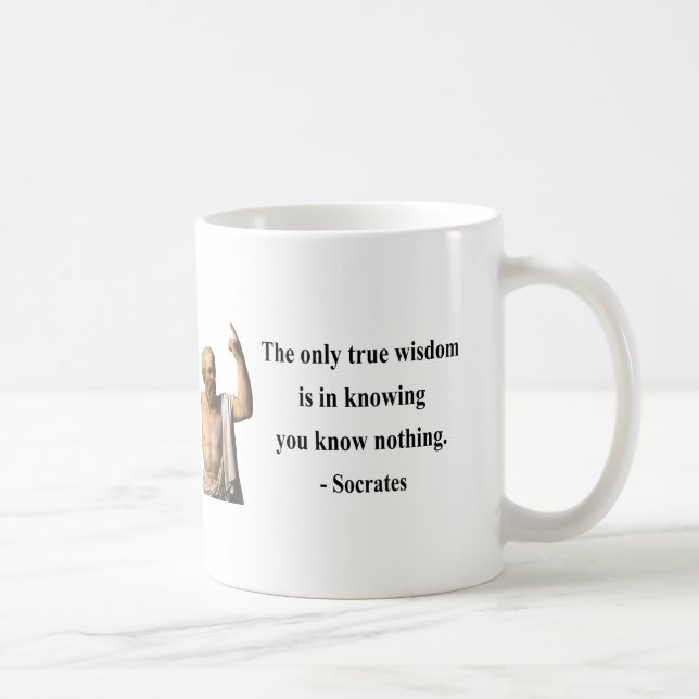 Socrates-citationstecken 3b kaffemugg (Höger)