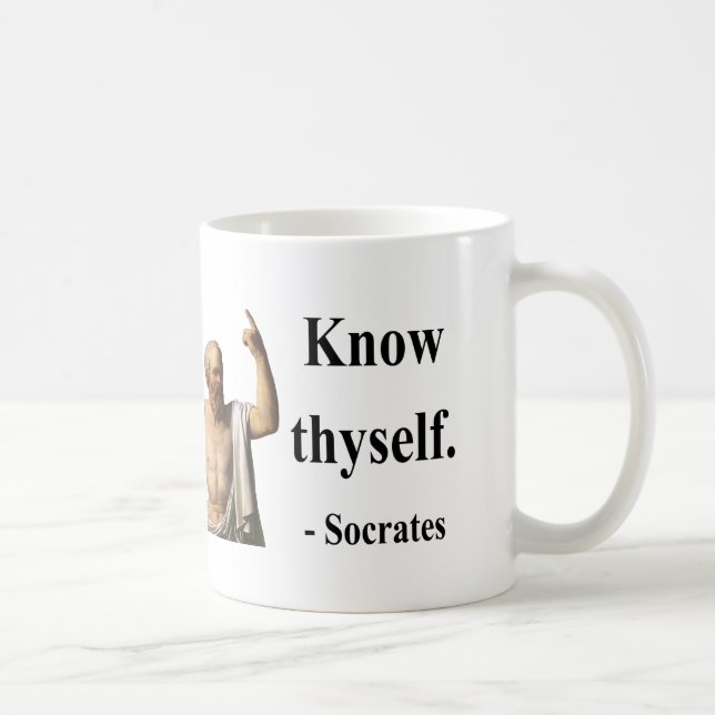 Socrates-citationstecken 5b kaffemugg (Höger)