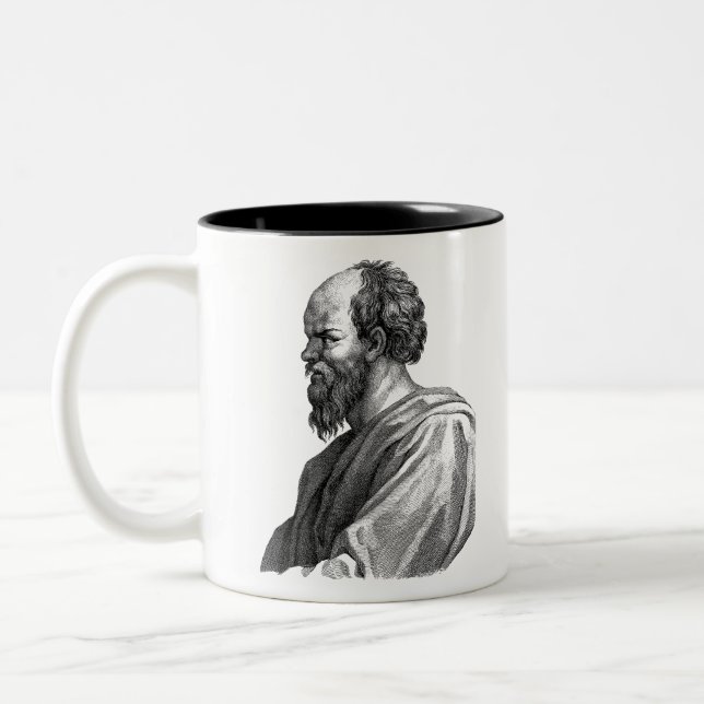 Socrates Illustration Två-Tonad Mugg (Vänster)