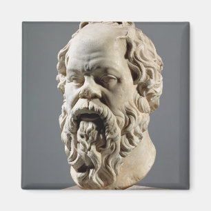 Socrates marmorhuvud, kopierar från en brons frå magnet