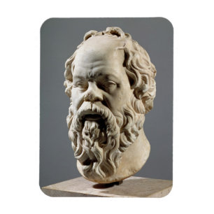Socrates marmorhuvud, kopierar från en brons från magnet