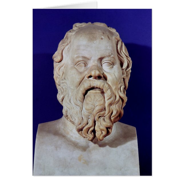 Socrates-spricka Hälsningskort (Framsidan)
