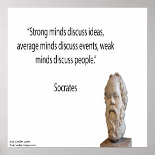 Socrates & Starka Sinnen Citat Poster