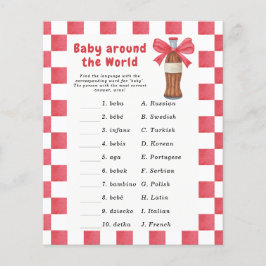 Soda baby shower - Baby runt jorden-spelet