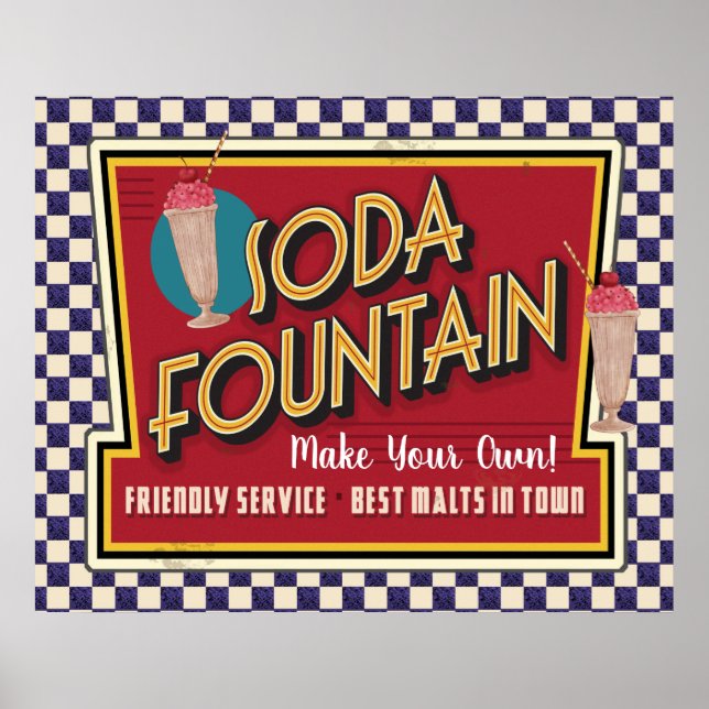 Soda Fontän Poster (Framsidan)
