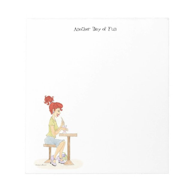 Soda Girl Note Pad Anteckningsblock (Framsida)
