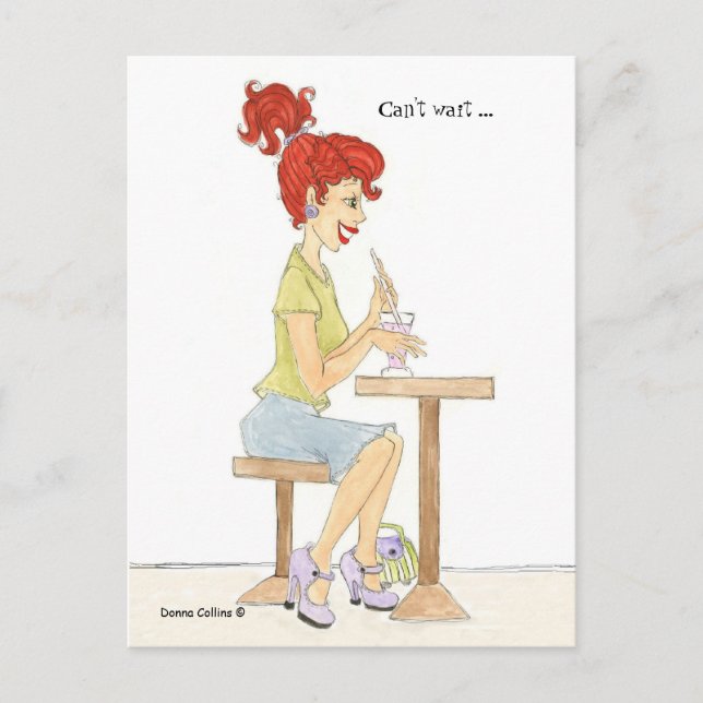 Soda Girl saknade dig Vykort (Framsida)