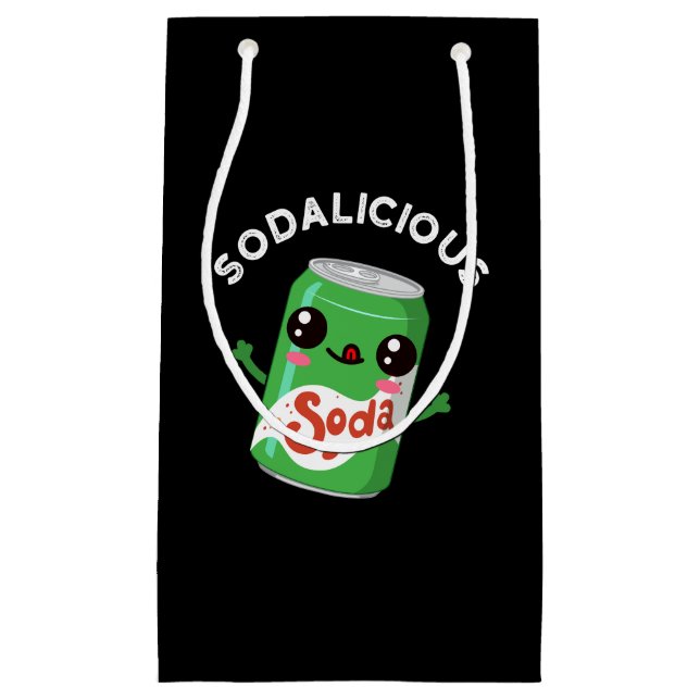 Soda-licious Funny Soda Pop Pun Mörk BG (Framsidan)
