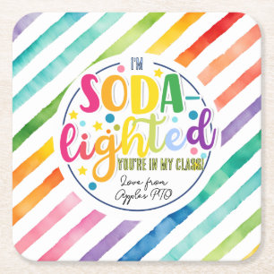 soda- lightful appreciation square sticker underlägg papper kvadrat