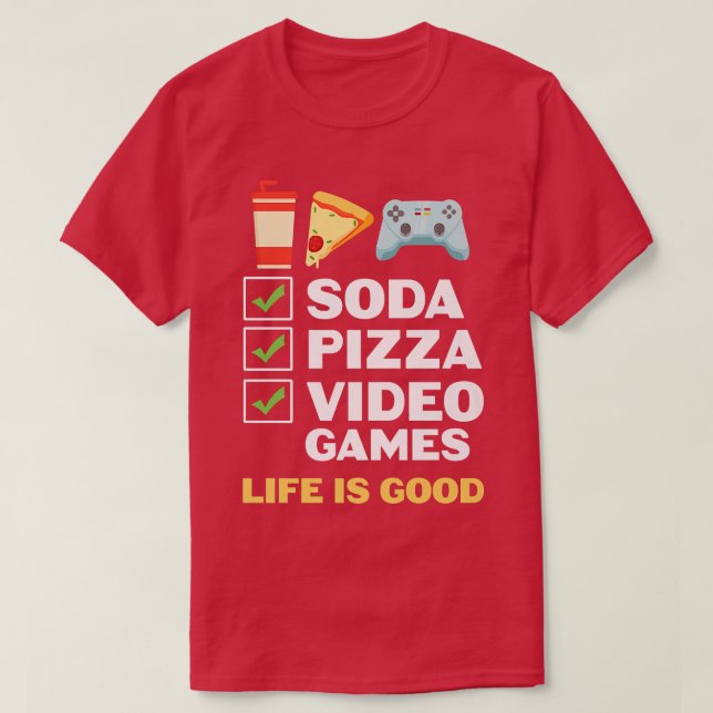Soda Pizza-videospel  T Shirt (Design framsida)