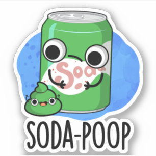 Soda Poop Funny Drink Pun Klistermärken