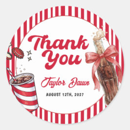 Soda Pop Baby Shower  Runt Klistermärke