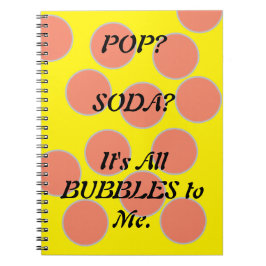 Soda pop bubbles Spiral Photo Notebook Anteckningsbok