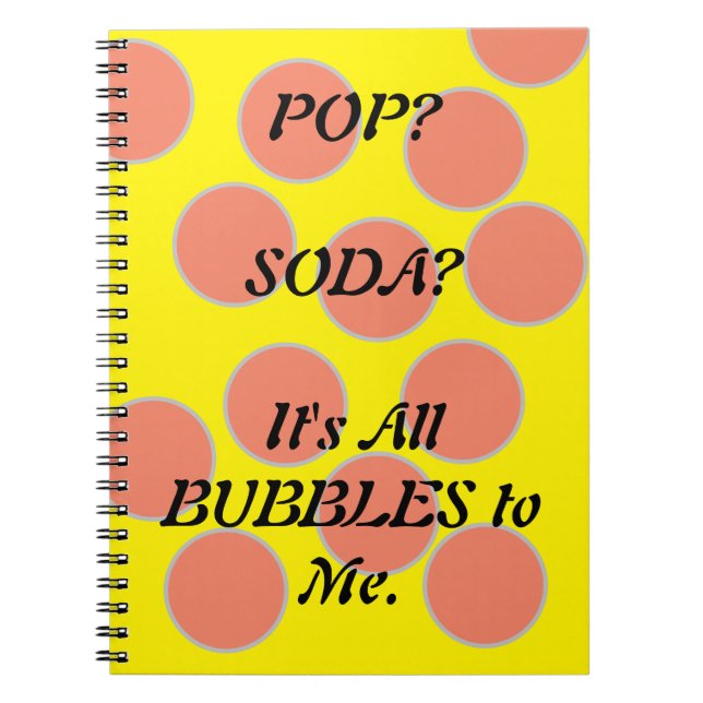 Soda pop bubbles Spiral Photo Notebook Anteckningsbok (Framsidan)
