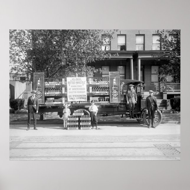 Soda Pop Delivery Lastbil, tidigt 1920-talet Poster (Framsidan)