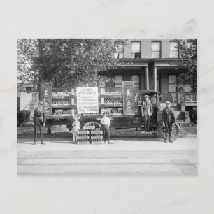 Soda Pop Delivery Lastbil, tidigt 1920-talet Vykort