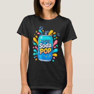 Soda Pop Tecknad Stänk Cute Retro Beverage Joke T Shirt