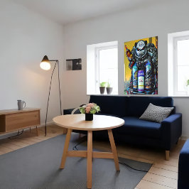 Soda robot monster i staden | AI Art Poster