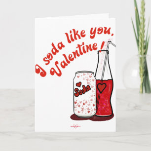Soda Valentines dagskort Kort