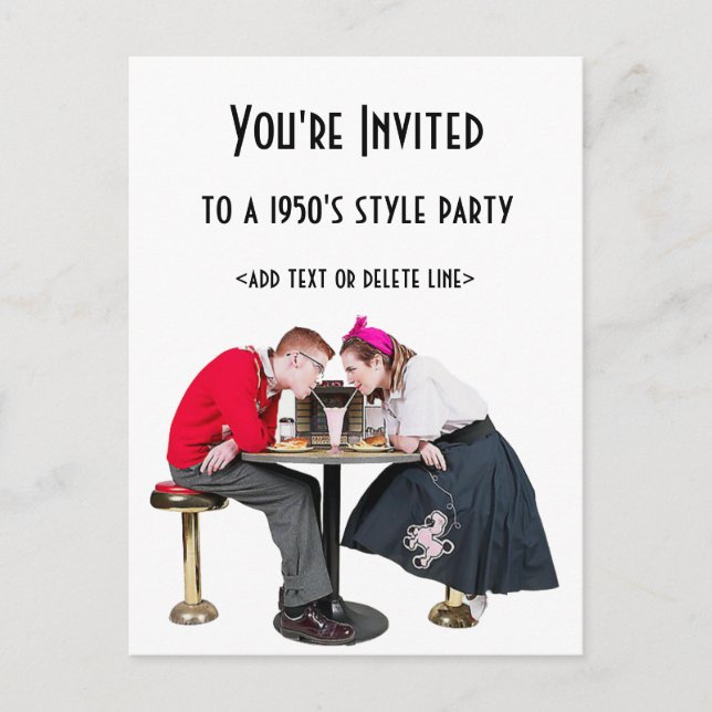 Sodashop par inläggskort - inga kuvert medföljer inbjudan vykort (Framsida)