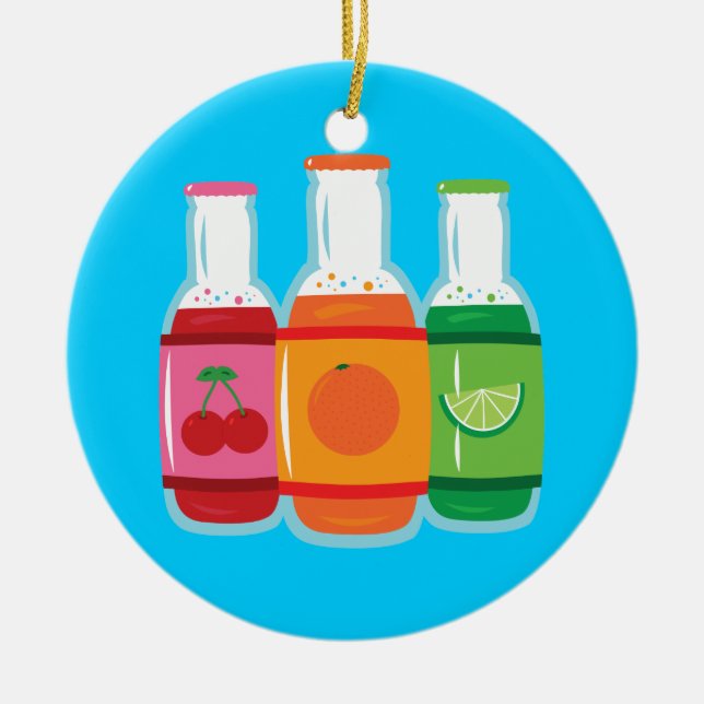 Sodavattenpopflaskor Julgransprydnad Keramik (Framsidan)
