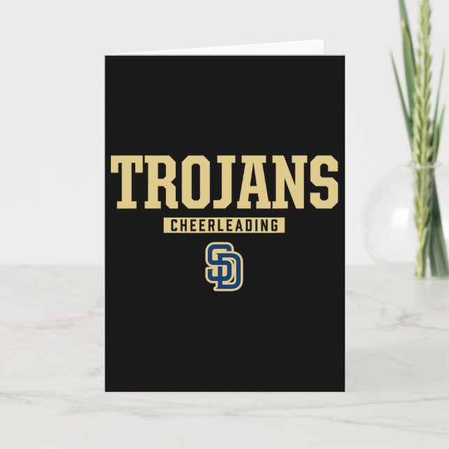 Soddy-daisy Trojans logotyp för Cheerleading Gymna Kort (Framsida)