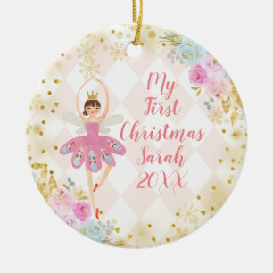 Söder Ballerina Nutcracker 1:a jul Julgransprydnad Keramik