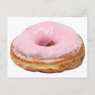 Söder Dessert Food Rosa Frosted Donut Vykort