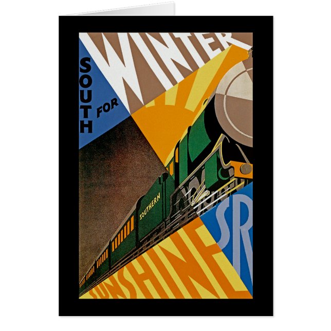 Söder för vintersolsken hälsningskort (Framsidan)