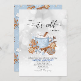 Söder och Baby är det kall utanför babyduschen Inbjudningar