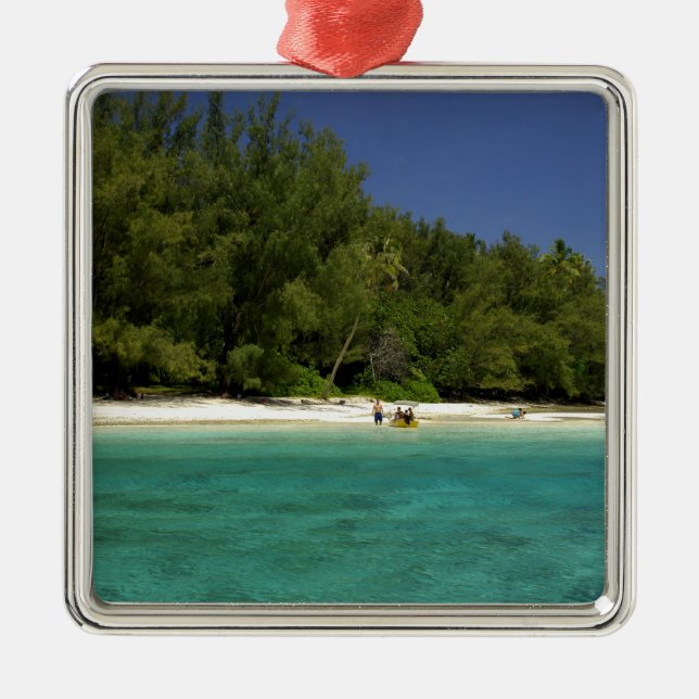 Söderhavet, Franska Polynesien, Moorea Julgransprydnad Metall (Framsidan)
