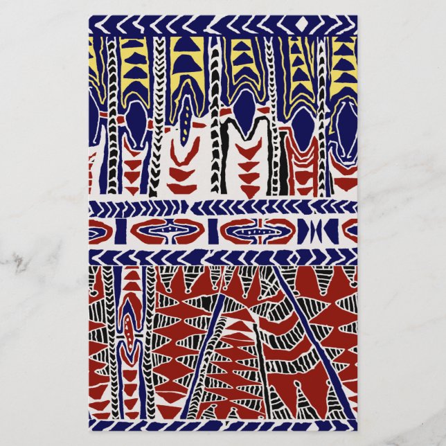 Söderhavet Samoa Batik Brevpapper (Framsida)