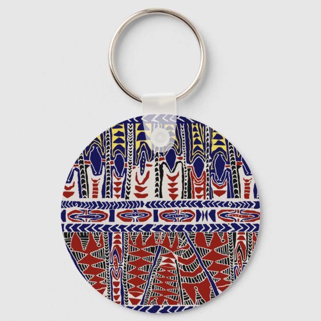 Söderhavet Samoa Batik Nyckelring (Framsida)