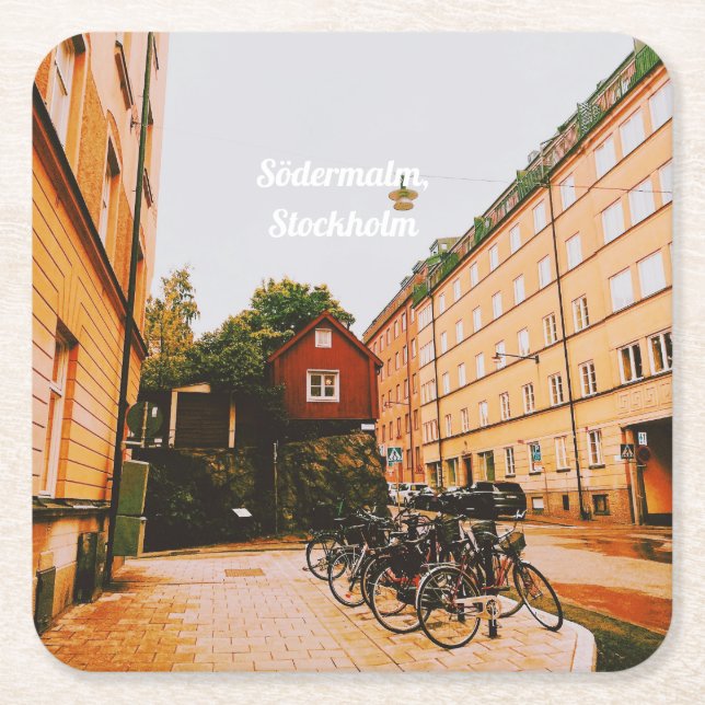 Södermalm, Stockholm, Sverige Underlägg Papper Kvadrat (Framsidan)