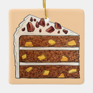 Södermusfågel Lagrar Cake Segce Dessert Julgransprydnad Keramik