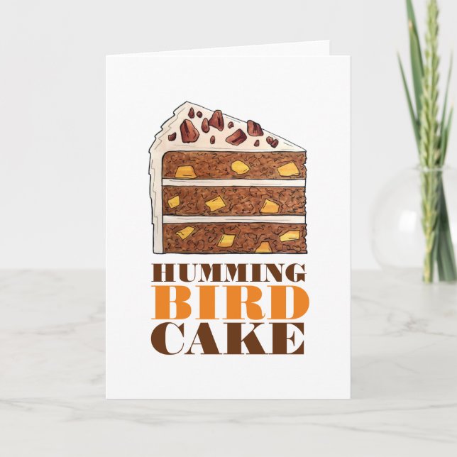 Södermusfågel Lagrar Cake Segce Dessert Kort (Framsida)