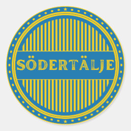 Södertälje City Pride Emblem – Swedish Identity Runt Klistermärke